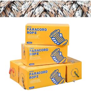 550LB Paracord 100ft Reflective Parachute Cord, 7 Strand Inner Core Type III Tactical Paracord Rope, Outside Survival Gear for Bracelets, Lanyards, Handle Wraps, Camping & Hiking (Black, 110FT)