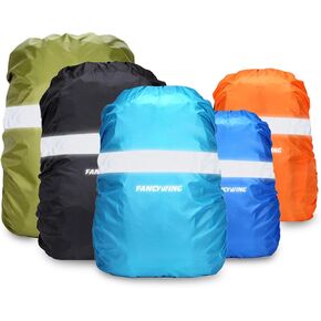 غطاء حقيبة ظهر مقاوم للماء من FANCYWING مع حزام عاكس، غطاء حقيبة ظهر مقاوم للمطر غير قابل للانزلاق 10-90 لتر للتنزه سيرًا على الأقدام والتخييم والصيد وركوب الدراجات في المطر وما إلى ذلك. in Kuwait