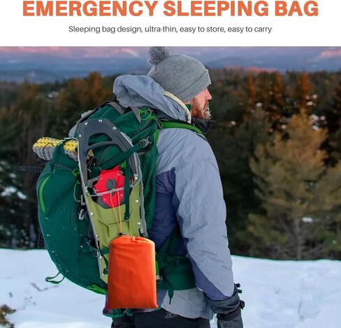 Synpinya 2 Person Survival Emergency Tent with Emergency Sleeping Bag- Waterproof Rescue Survival Tent,Emergency Shelter in Saudi Arabia