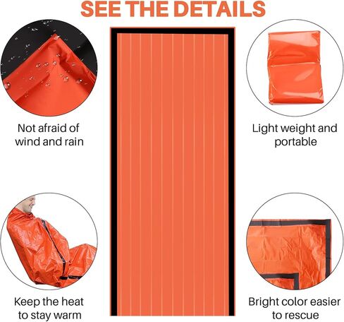 Synpinya 2 Person Survival Emergency Tent with Emergency Sleeping Bag- Waterproof Rescue Survival Tent,Emergency Shelter in Saudi Arabia