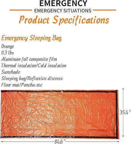 Life Tent Emergency Survival Shelter–2 Person Emergency Tent–Emergency Blanket/Emergency Sleeping Bag/Emergency Raincoat 4PCS-Use As Survival Tent, Emergency Shelter, Tube Tent, Survival Tarp in Kuwait