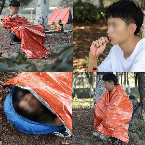 Life Tent Emergency Survival Shelter–2 Person Emergency Tent–Emergency Blanket/Emergency Sleeping Bag/Emergency Raincoat 4PCS-Use As Survival Tent, Emergency Shelter, Tube Tent, Survival Tarp in Kuwait