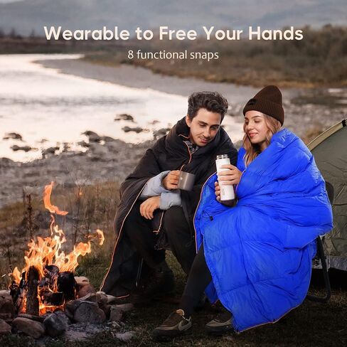 LUXCOL Down Camping Blanket - 700 Fill Power Puffy, Warm, Water Resistant, Lightweight and Portable for Outdoors, Travel, Camping… in Saudi Arabia