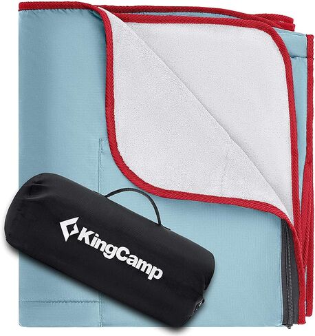 بطانية خارجية مقاومة للماء للطقس البارد من KingCamp، بطانيات خفيفة الوزن من الصوف السميك ودافئة قابلة للطي، غطاء مقاوم للرياح قابل للغسل في الغسالة للنزهة والتخييم والهواء الطلق والاستاد والشاطئ والمهرجانات والكلب in Kuwait