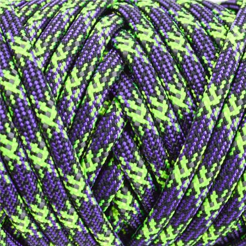550LB Paracord 100ft Reflective Parachute Cord, 7 Strand Inner Core Type III Tactical Paracord Rope, Outside Survival Gear for Bracelets, Lanyards, Handle Wraps, Camping & Hiking (Black, 110FT) in Saudi Arabia