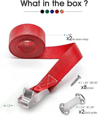 ALIENSX Cooler Tie Down Straps Kit & Ice Chest Lock Bracket in Kuwait