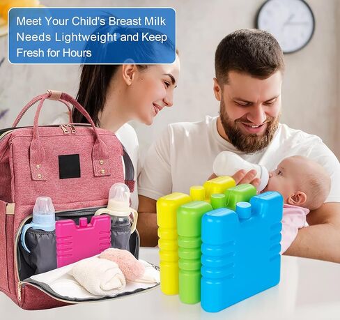 1Plusselect Slim Ice Packs for Lunch Box, 4 Pack Lunch Box Ice Packs Reusable Long Lasting, Small Ice Packs,Perfect for Lunch Box, Portable Freezer Packs for Outdoor Camping, Picnic in Saudi Arabia