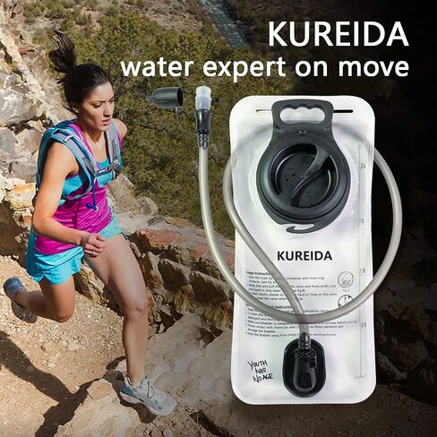 KUREIDA Hydration Bladder 2L-3L,Leak Proof Water Reservoir,BPA Free,Wide Opening, Military Water Bladder Combined with Hydration Backpacks for Biking Hiking Running Camping Climbing. in Kuwait