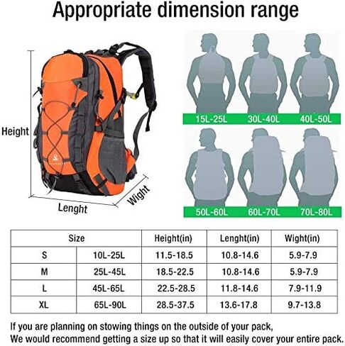 غطاء حقيبة ظهر مقاوم للماء من FANCYWING مع حزام عاكس، غطاء حقيبة ظهر مقاوم للمطر غير قابل للانزلاق 10-90 لتر للتنزه سيرًا على الأقدام والتخييم والصيد وركوب الدراجات في المطر وما إلى ذلك. in Kuwait