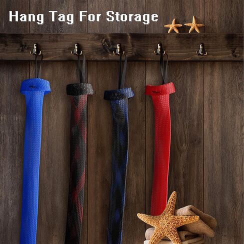 Beetwo Fishing Rod Cover, 4 Pack Fishing Rod Sleeve Sock Pole Glove Protector Cover with Lanyard for Fly, Spinning, Casting, Sea Fishing Rod in Kuwait