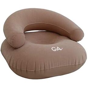 Comfort Axis Indoor/Outdoor Inflatable Lounge Chair, Perfect for Kids Rooms, Camping or Home, Design for Kids, Cappuccino, 23.5" by 23.5" by 16" in Saudi Arabia