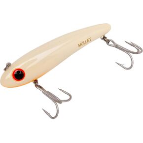 Bomber Lures Mullet Slow-Sinking Twitch / Walking Saltwater Fishing Lure - Excellent for Speckled Trout, Redfish, Stripers and More, 3 1/2 Inch, 5/8 Ounce