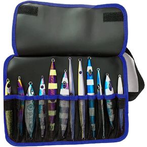 حقيبة خطاف رأسية من هيناتور - قابلة للطي في المياه المالحة والطعم الاصطناعي للقارب وصيد الأسماك وصيد السمك ومنظم حقيبة تخزين, حقيبة حمل عمودية - ازرق in Kuwait