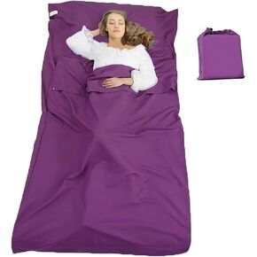 Sleeping Bag Liner Portable Travel Sleeping Sack Sheets Lightweight and Compact Camping Sheets for Adults Comfortable Liners for Traveling Hotel Camping Picnic Hostels Backpacking