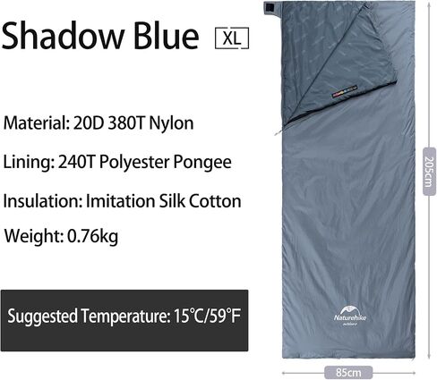 Naturehike Lightweight Compact Sleeping Bag, 59℉/32℉ Envelope Ultralight Backpacking Sleeping Bag Portable, Waterproof with Compression Sack for Cold&Warm, Camping, Traveling, Hiking in Kuwait