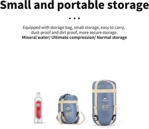 Naturehike Lightweight Compact Sleeping Bag, 59℉/32℉ Envelope Ultralight Backpacking Sleeping Bag Portable, Waterproof with Compression Sack for Cold&Warm, Camping, Traveling, Hiking in Kuwait
