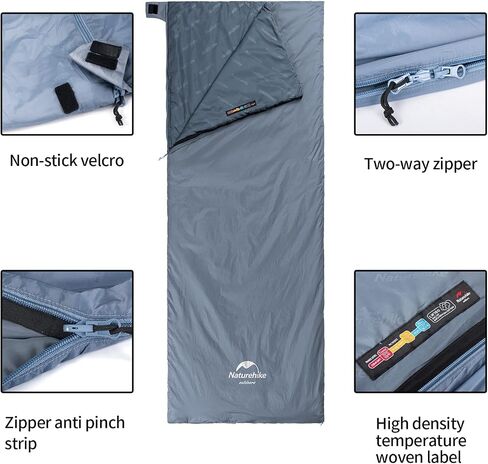 Naturehike Lightweight Compact Sleeping Bag, 59℉/32℉ Envelope Ultralight Backpacking Sleeping Bag Portable, Waterproof with Compression Sack for Cold&Warm, Camping, Traveling, Hiking in Kuwait