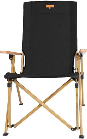 S'more 4-Level Adjustable Camping Chair with Armrests, High Back Reclining Outdoor Chair for Adults, Folding Lawn Chair with Carry Bag for Outdoor, Camping, Sporting Events, Fishing, Picnicking, Beige in Kuwait