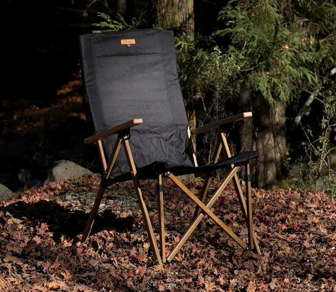 S'more 4-Level Adjustable Camping Chair with Armrests, High Back Reclining Outdoor Chair for Adults, Folding Lawn Chair with Carry Bag for Outdoor, Camping, Sporting Events, Fishing, Picnicking, Beige in Kuwait