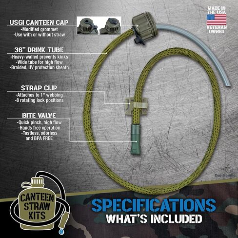 US Military Canteen Straw Kits (Black w/o Canteen) in Saudi Arabia