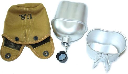 Reproduction 0.8L US Soldier WWII WW2 Canteen Cup and Cover Set in Saudi Arabia