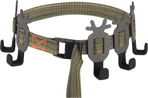 Highwild Treestand Strap Gear Hangers for Hunting Gears Bow - Multi-Hook Accessory Holder - NO Plastic Parts - ON Your Tree in Seconds - 5 Hooks Set in Kuwait