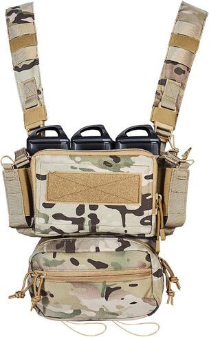 سترة Roseboon التكتيكية في الهواء الطلق الصدر تلاعب خفيفة للغاية تنفس سترة التدريب القتالية قابل للتعديل للكبار وحدات كرات الطلاء سترة الصدر الصغيرة تلاعب الصدرية التكتيكية للرجال in Kuwait