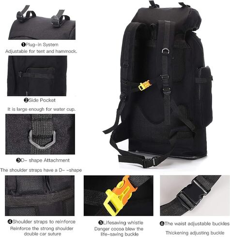 A N T INDUSTRIES 70L/100L Hiking Camping Backpack MOLLE Rucksack Waterproof Daypack for Traveling in Kuwait