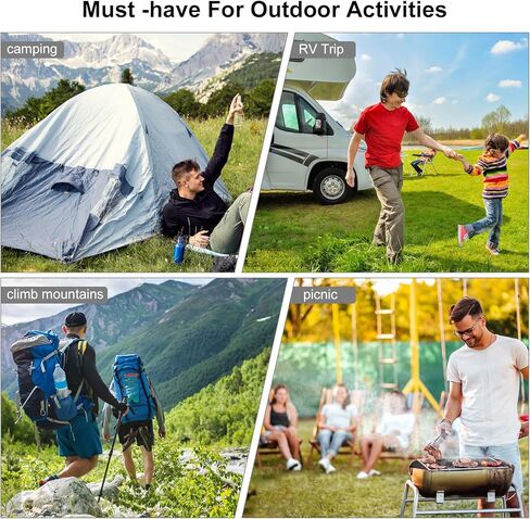 مرحاض محمول قابل للسحب من HZG للتخييم والسفر ومرحاض للتخييم بارتفاع قابل للتعديل للسيارة والتخييم والمشي لمسافات طويلة والرحلات الطويلة، ضروري للسفر في الهواء الطلق - أسود in Kuwait