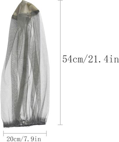 JIABEIUS 6 Pcs Mosquito Netting, Premium Head Net Face Mesh with Extra Fine Holes, Mosquito Hat Mask Head Cover for Camping Hiking Fishing Protecting from Insect Bug Bee Mosquito Gnats in Kuwait