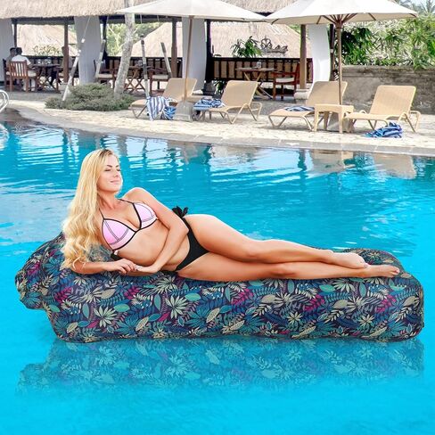 Inflatable Beach Air Lounger, Portable Blow up Couch for Camping in Kuwait