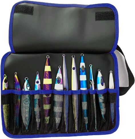 حقيبة خطاف رأسية من هيناتور - قابلة للطي في المياه المالحة والطعم الاصطناعي للقارب وصيد الأسماك وصيد السمك ومنظم حقيبة تخزين, حقيبة حمل عمودية - ازرق in Kuwait