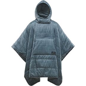 Therm-a-Rest Honcho Poncho Wearable Hoodie Blanket, Green Print