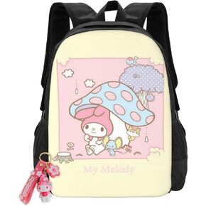 My Bunny Melody Backpack My Bunny Melody And Hello Cat Kitty Laptop Backpack Women Multifunctional Backpack Casual Travel Backpack Large