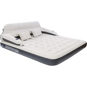 JEAOUIA Twin Air Mattress for Tents Camping - 9" Raised Portable Single Inflatable Couch with Soft Backrest Patch Kit - Blow Up Bed for Car Travel/Overnight Outdoors/Family Leisure