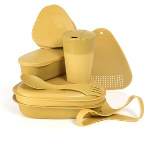 Light My Fire Camping Mess Kit - 8 pcs Mess Kit for Camping 1 Person - Reusable Camping Plates and Utensils - BPA Free Lunch Box to Go with Cutlery - Camping Dishes/Hiking Mess Kit/Bento Box in Saudi Arabia