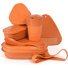 Light My Fire Camping Mess Kit - 8 pcs Mess Kit for Camping 1 Person - Reusable Camping Plates and Utensils - BPA Free Lunch Box to Go with Cutlery - Camping Dishes/Hiking Mess Kit/Bento Box in Kuwait