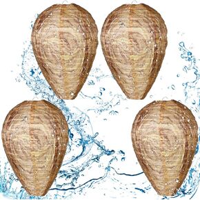 Honoson 4 Pieces Wasp Nest Hanging Fake Wasp Nest Waterproof Material Fake Hornet Nest for Wasps Hornets Yellow Jackets Home Garden Yard Outdoors (Dark Green) in Saudi Arabia