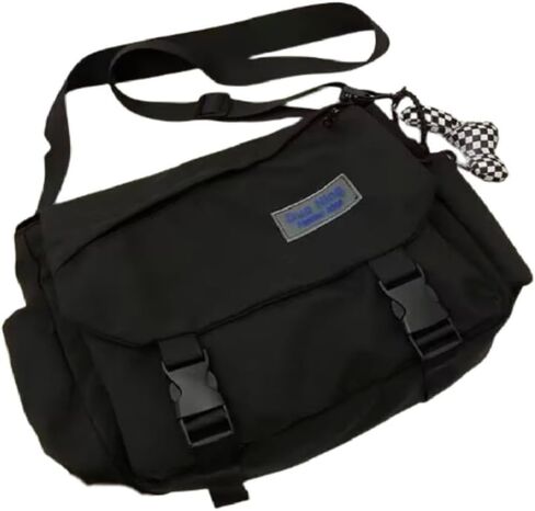 Kawaii Crossbody Bag Large Capacity Backpack Aesthetic Backpack Cute Casual Travel Mochilas Daypacks (black) in Saudi Arabia