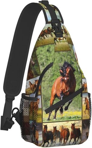 GAGADUCK الحصان السفر المشي لمسافات طويلة عادية Daypack Crossbody حقيبة ظهر ذات حمالة الكتف حقيبة صدر للرجال للرجال النساء الرياضة تسلق تشغيل in Saudi Arabia