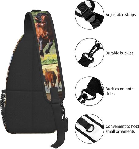 GAGADUCK الحصان السفر المشي لمسافات طويلة عادية Daypack Crossbody حقيبة ظهر ذات حمالة الكتف حقيبة صدر للرجال للرجال النساء الرياضة تسلق تشغيل in Saudi Arabia