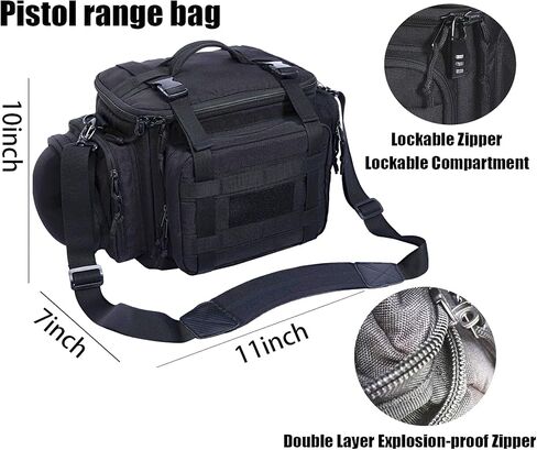ADUSASA Gun range bag Can hold 4 full size Pistols 16 Magazine slots Pistol gun range bag for Shooting Training in Saudi Arabia