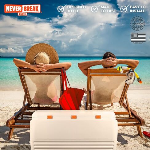 NeverBreak Parts - 3 Pack Cooler Hinges with Screws for Igloo Coolers | High Strength Cooler Replacement Parts in Saudi Arabia