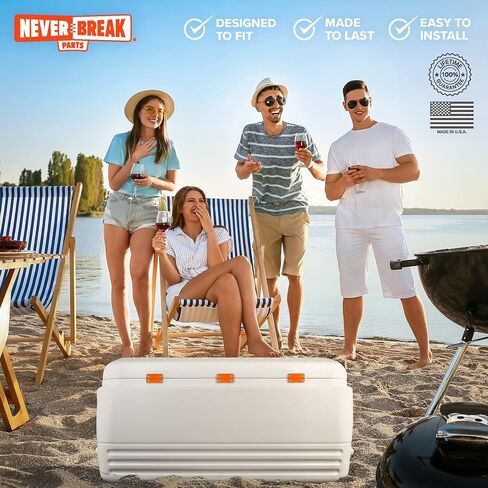 NeverBreak Parts - 3 Pack Cooler Hinges with Screws for Igloo Coolers | High Strength Cooler Replacement Parts in Saudi Arabia