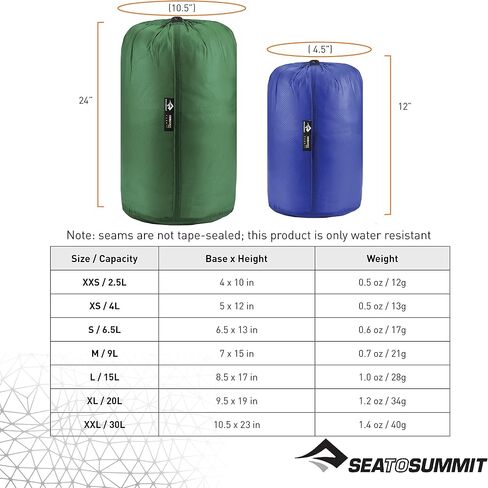 كيس أشياء Sea to Summit Ultra-SIL، خفيف الوزن للتخزين في الهواء الطلق والسفر in Saudi Arabia