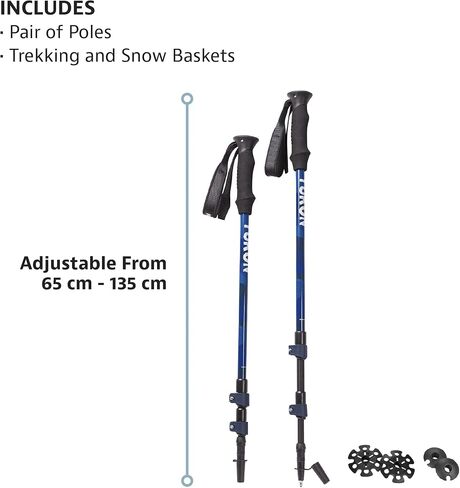 Yukon Charlie's Advanced Trekking Poles, Fast Lock Adjustment System, Trekking and Snow Baskets Included in Kuwait