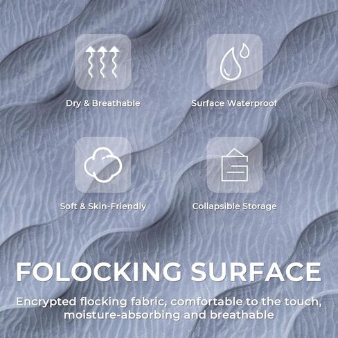 او اتش ام يو سرير هوائي لشاحنة بيك اب للتخييم مع وسادة قابلة للنفخ وشنطة حمل، مرتبة هوائية سميكة للنوم لسرير الشاحنات القصيرة بالحجم الكامل 5.5-5.8 قدم in Kuwait