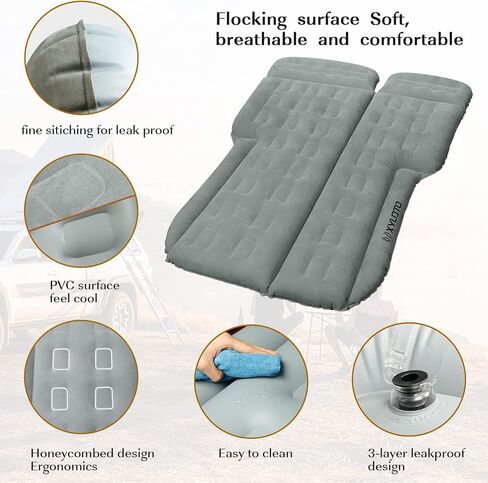 XYLOTO SUV Air Mattress for Car Camping, Thickened Inflatable Car Camping Bed with Air Pump Portable Sleeping Pad Mattress for Home Car Travel. in Saudi Arabia