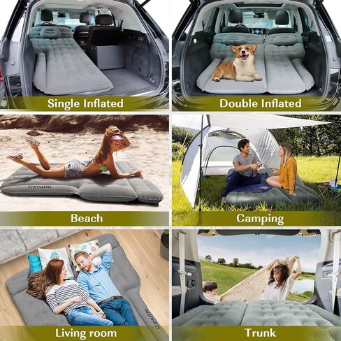 XYLOTO SUV Air Mattress for Car Camping, Thickened Inflatable Car Camping Bed with Air Pump Portable Sleeping Pad Mattress for Home Car Travel. in Saudi Arabia