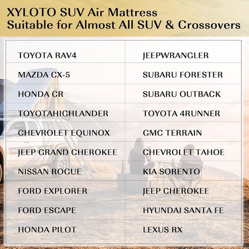 XYLOTO SUV Air Mattress for Car Camping, Thickened Inflatable Car Camping Bed with Air Pump Portable Sleeping Pad Mattress for Home Car Travel. in Saudi Arabia